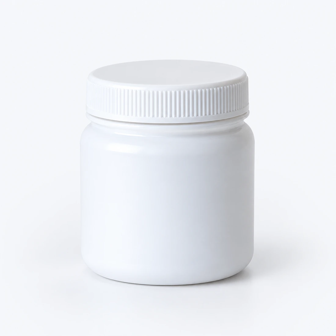HDPE jar · 250 ml / White screw cap